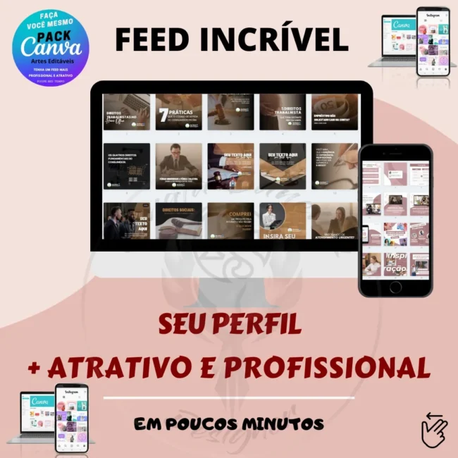 Pack 185 Artes P/ Advogados Advocacia – Editáveis No Canva