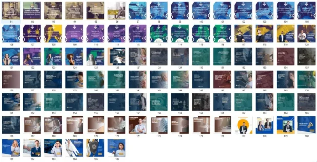 Pack 185 Artes P/ Advogados Advocacia – Editáveis No Canva