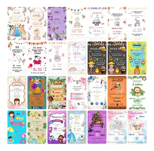 Pack Canva Convites Digitais 500 Artes Editáveis