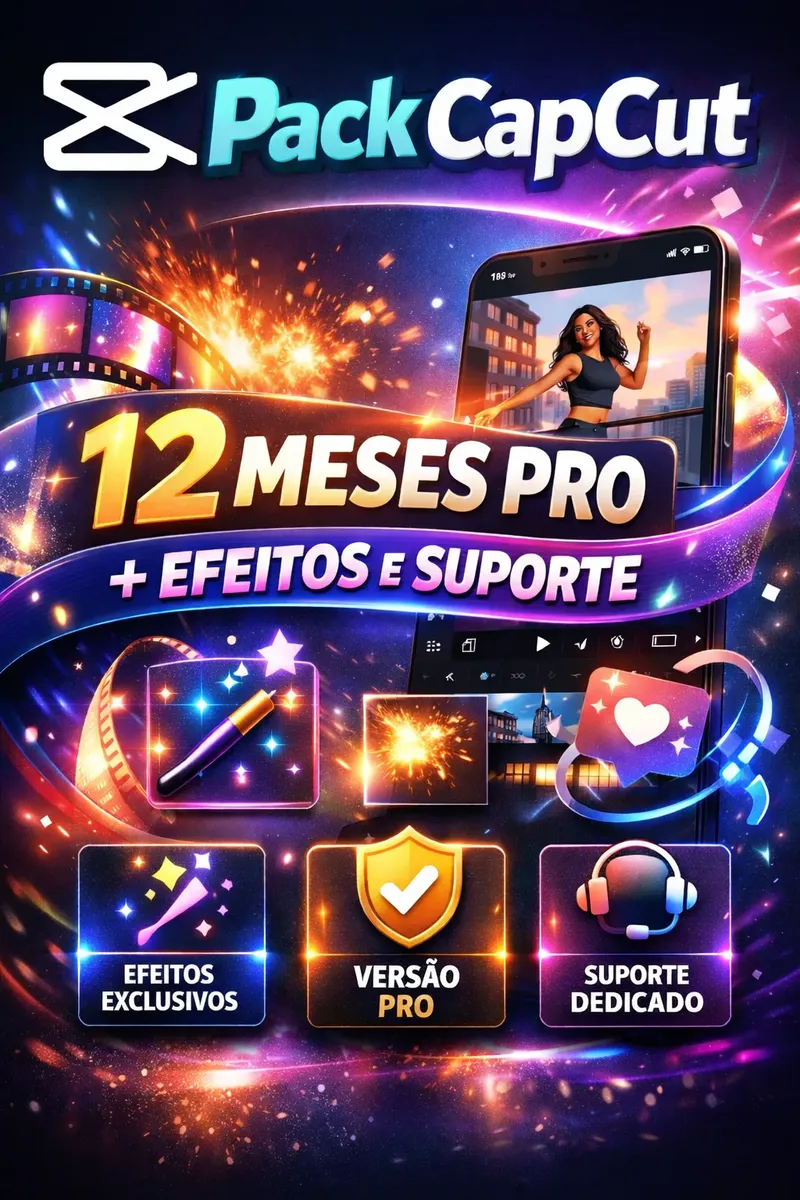 Pack Capcut 12 Meses + Efeitos