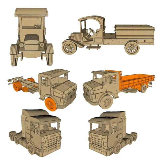 Pacote +300 Vetores Carros + Caminhões + Extras Cnc – Router