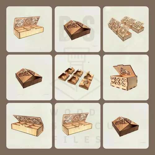 Pacote+600 Caixas Vetores Arquivo Corte Laser Mdf,cnc,router