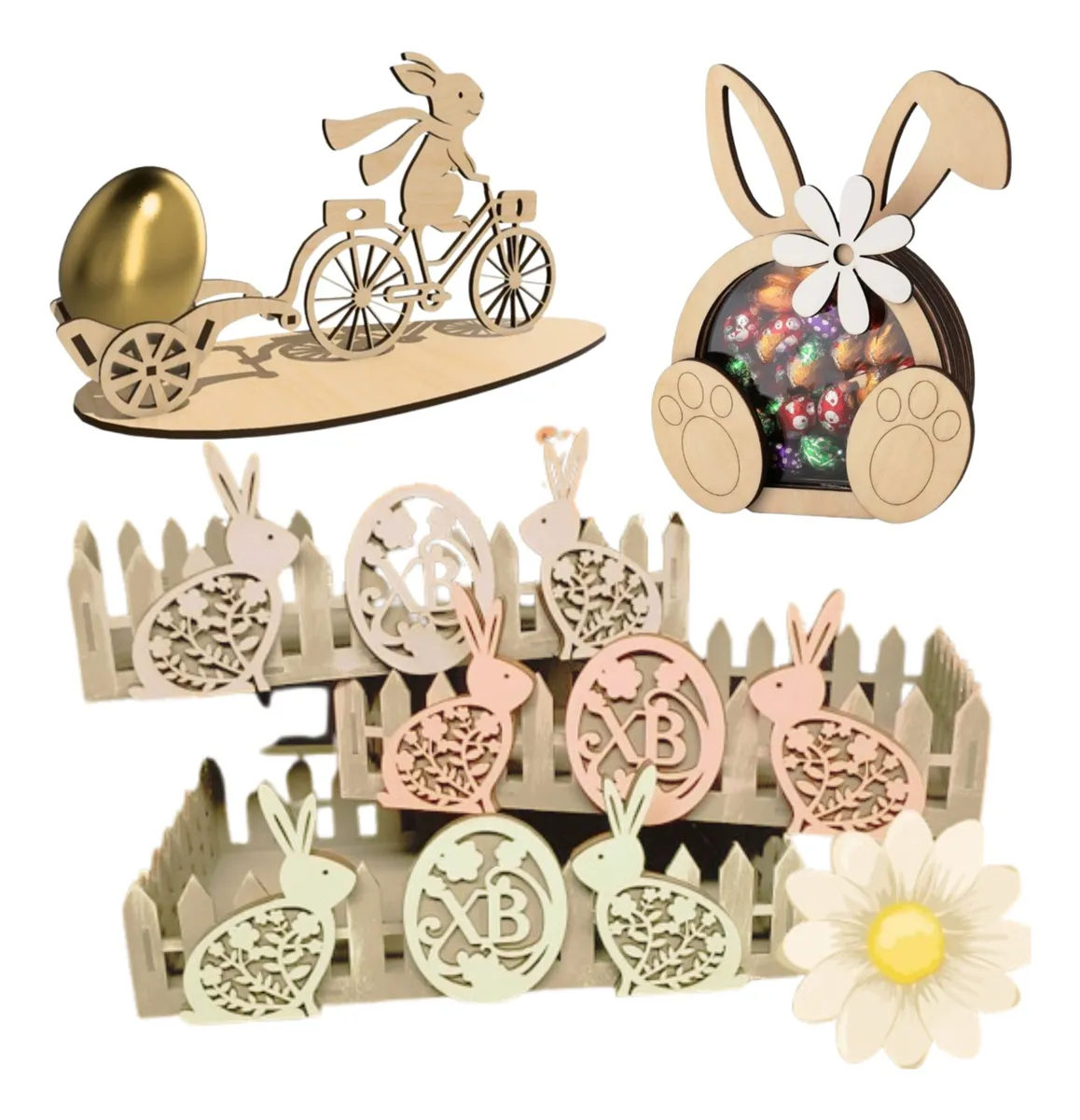 Combo Arquivos Vetores Páscoa Corte Laser Mdf + Brindes
