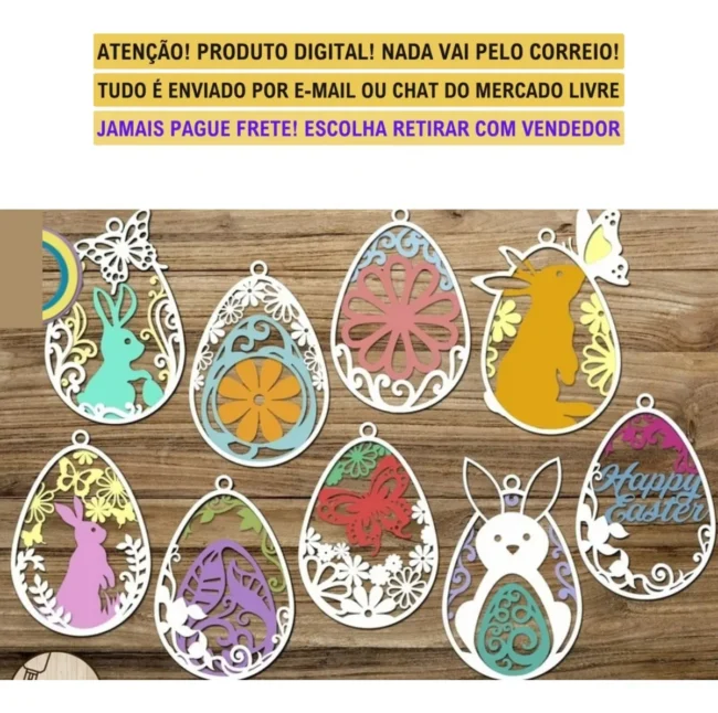 Combo Arquivos Vetores Páscoa Corte Laser Mdf + Brindes