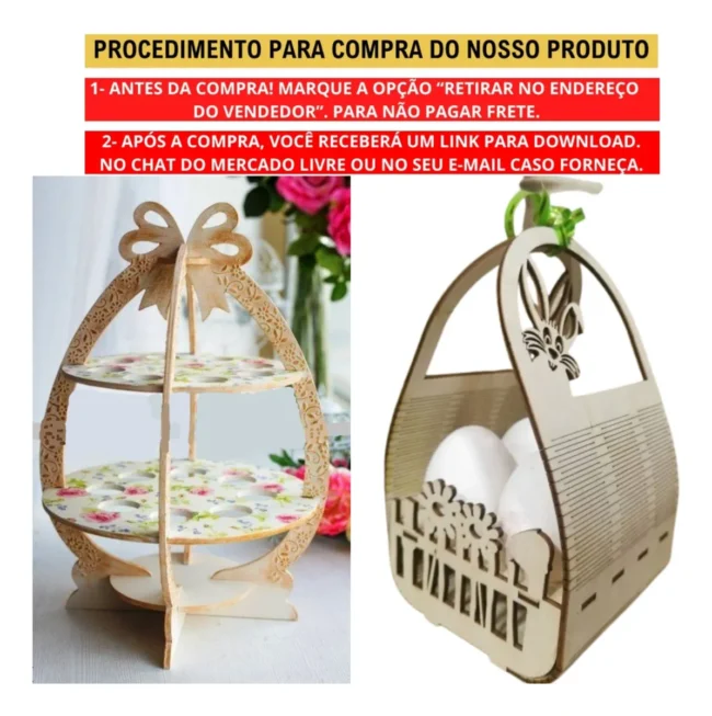 Combo Arquivos Vetores Páscoa Corte Laser Mdf + Brindes