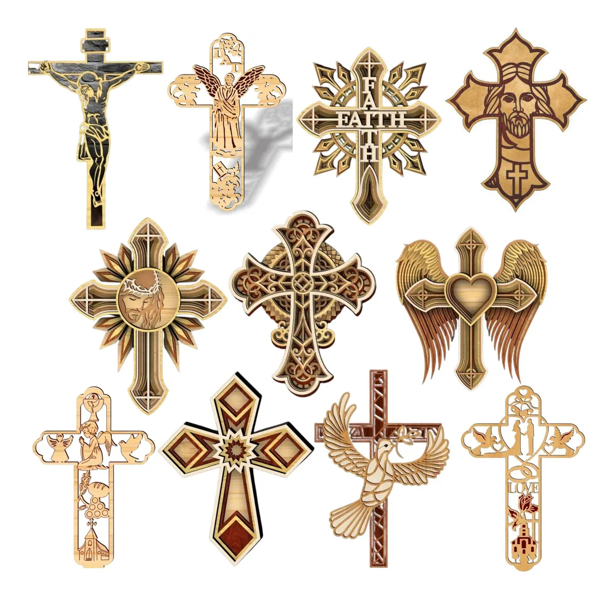 Kit Vetores Religiosos Eucaristia Batizado Corte Laser Mdf