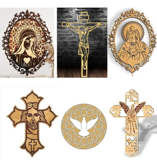 Kit Vetores Religiosos Eucaristia Batizado Corte Laser Mdf