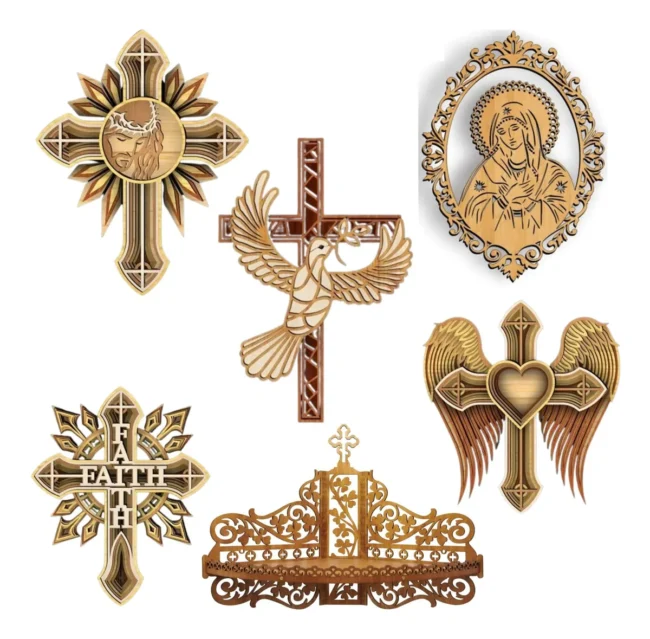 Kit Vetores Religiosos Eucaristia Batizado Corte Laser Mdf