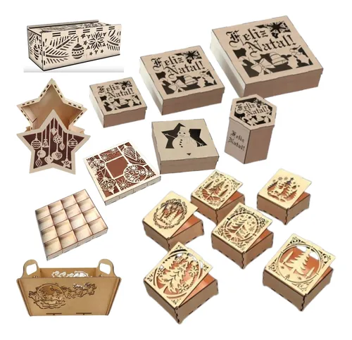 Arquivos Natal Pacote Corte Laser Mdf Vetores+ Brindes