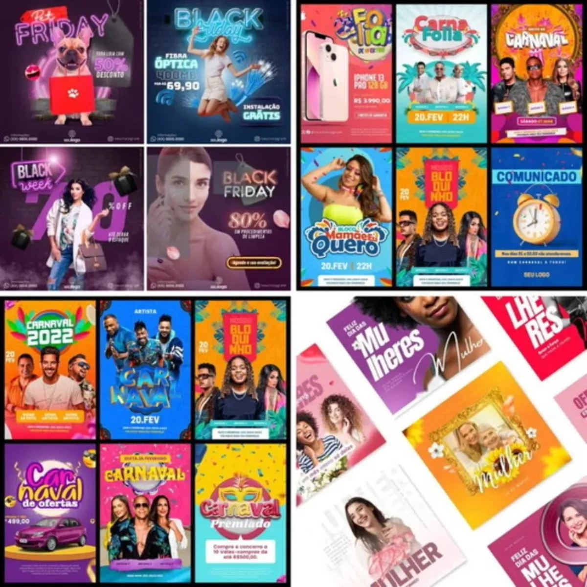 Pack Canva: +100 Mil Artes Editáveis ( Links 100% On ) + Gif