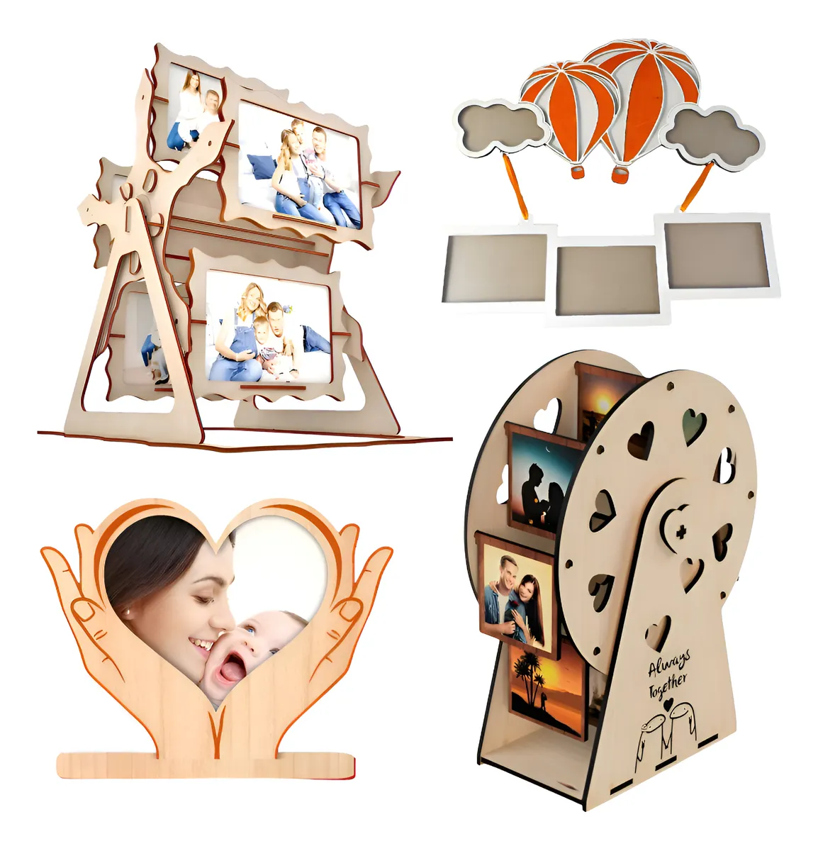 Pacote Arquivos Vetores Porta Retrato Mdf Corte Laser+brinde