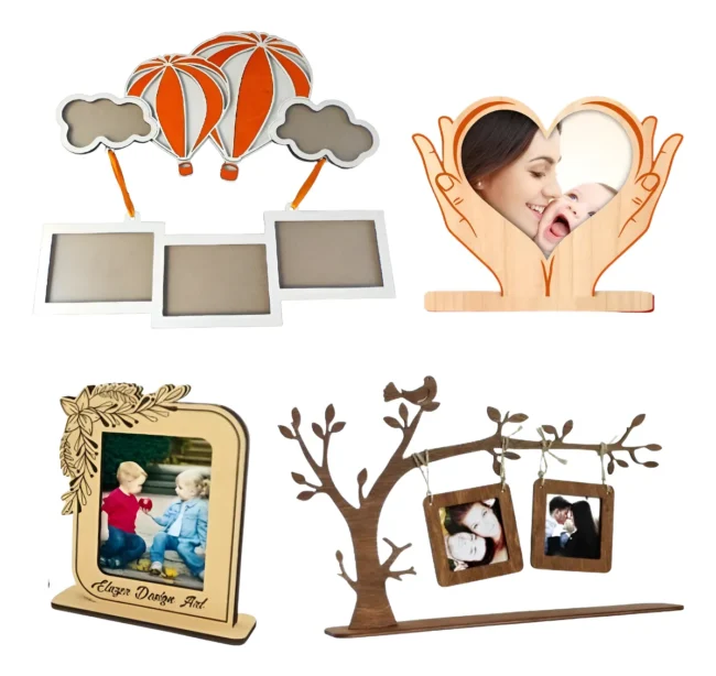 Pacote Arquivos Vetores Porta Retrato Mdf Corte Laser+brinde