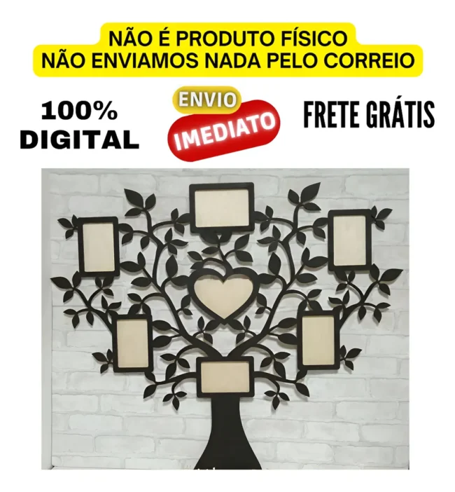 Pacote Arquivos Vetores Porta Retrato Mdf Corte Laser+brinde