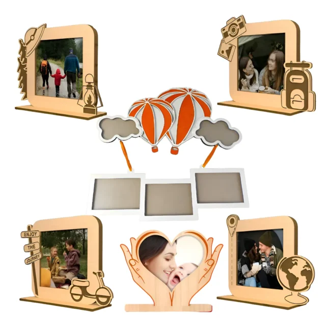 Pacote Arquivos Vetores Porta Retrato Mdf Corte Laser+brinde