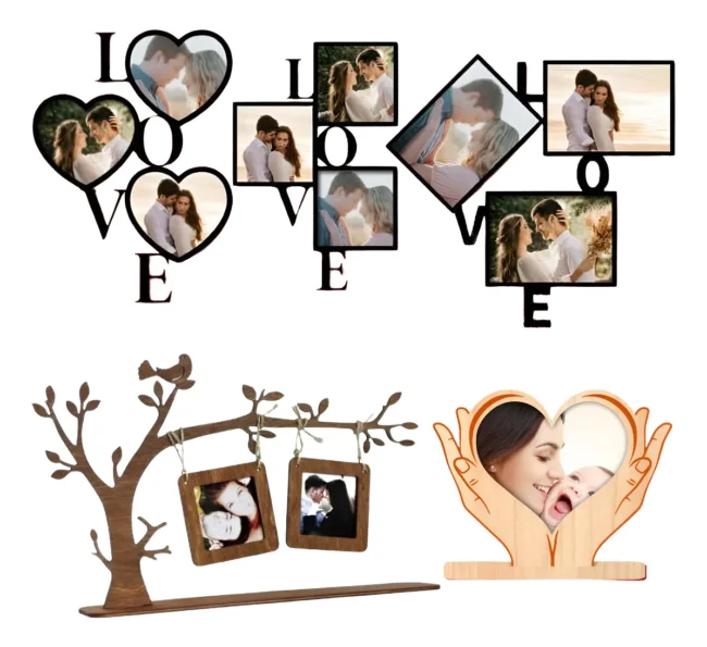 Pacote Arquivos Vetores Porta Retrato Mdf Corte Laser+brinde