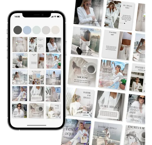 1300 Templates Sofisticados Pack Canva Design Feed Instagram