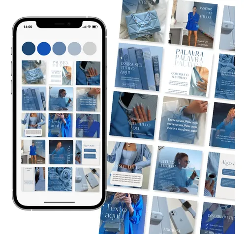 1300 Templates Sofisticados Pack Canva Design Feed Instagram