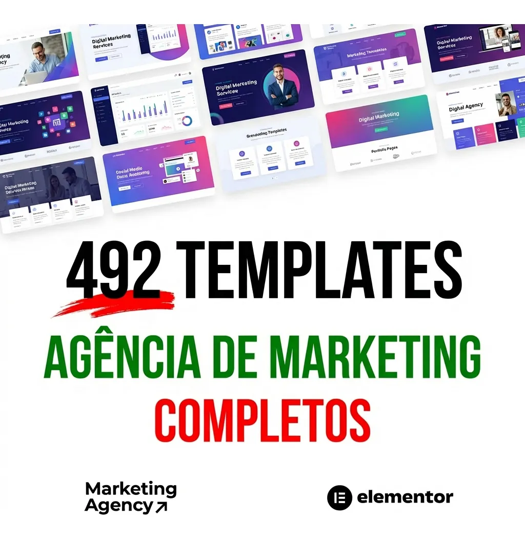 492 Templates Elementor Pro - Agência De Marketing