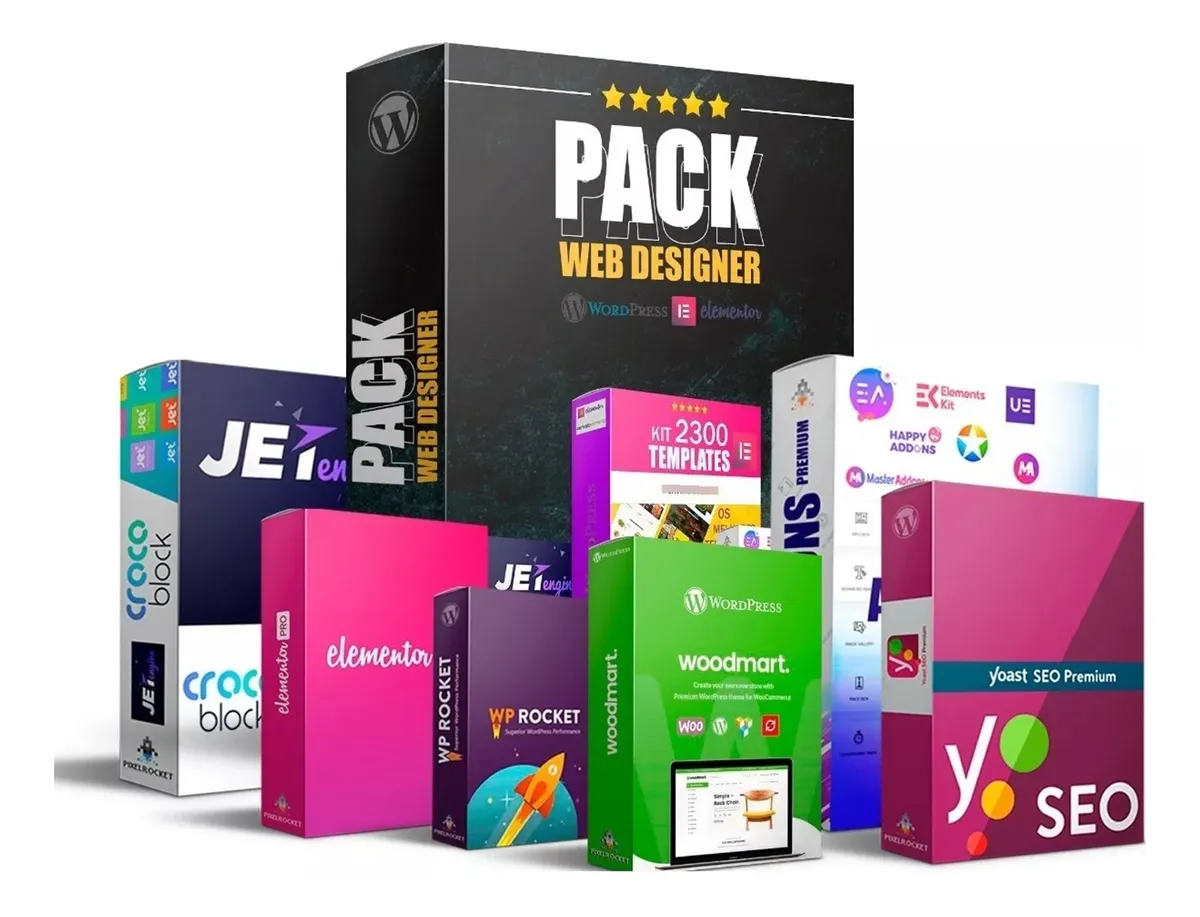 Super Mega Pack 4500 Templates Envato + Elementor Pro