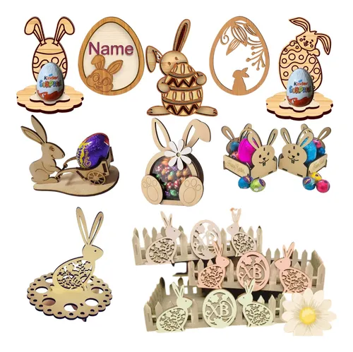 Arquivos Vetores Páscoa Coelhos Combo Corte Laser + Brindes