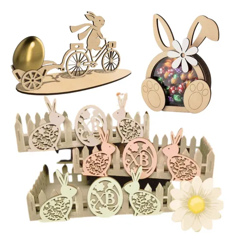 Arquivos Vetores Páscoa Coelhos Combo Corte Laser + Brindes