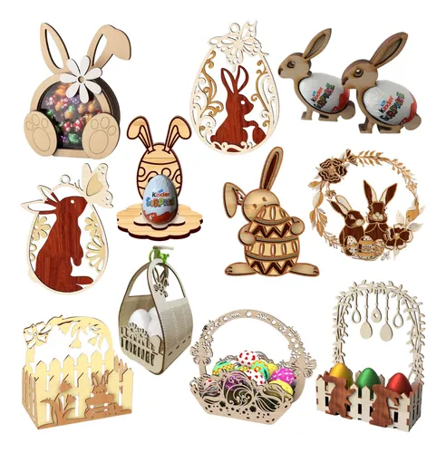 Arquivos Vetores Páscoa Coelhos Combo Corte Laser + Brindes