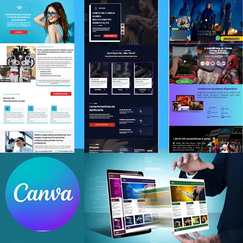 Pack Páginas De Vendas Editáveis Canva + Elementor + Bonus
