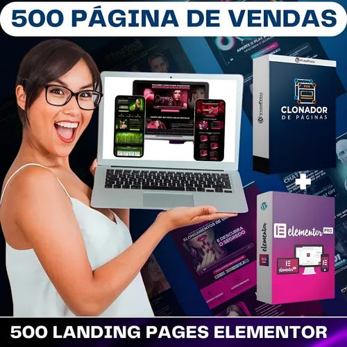 Pack Páginas De Vendas Editáveis Canva + Elementor + Bonus