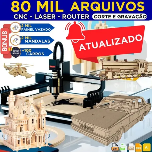 Pacote 80Mil Vetores CNC Laser