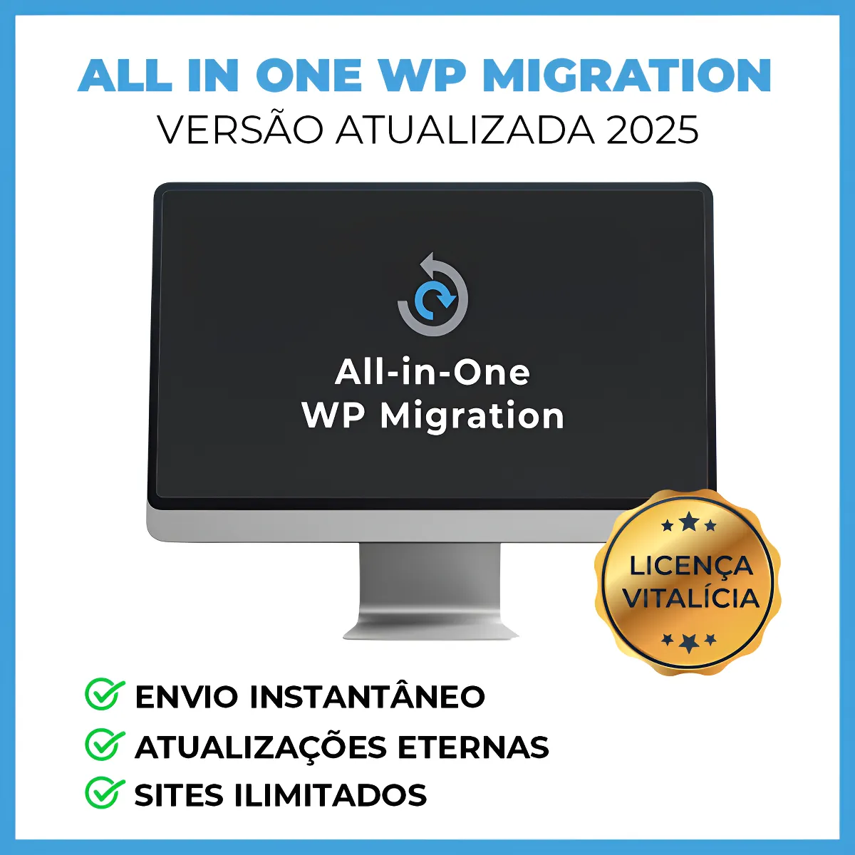All In One WP Migration Ilimitado Todas Extensoes