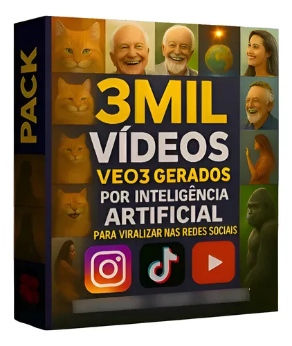 Pack 3 Mil Vídeos Veo3 Inteligência Artificial Virais