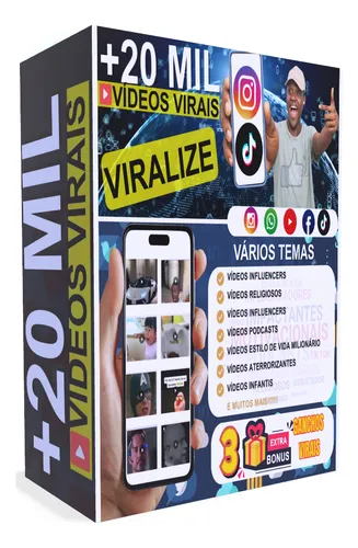 Pacote 20Mil Videos TikTok Insta