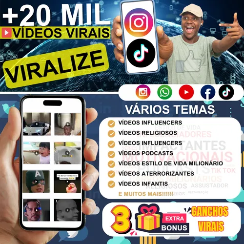 Pacote 20Mil Videos TikTok Insta