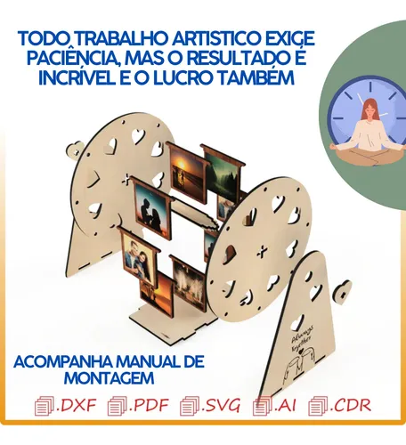 Vetor Roda Fotos CNC Laser