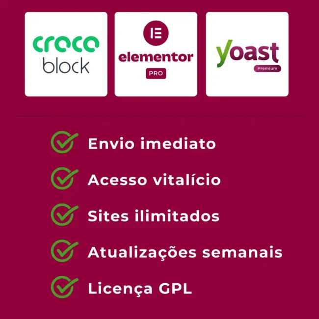 Kit Elementor Pro Crocoblock Yoast SEO Premium