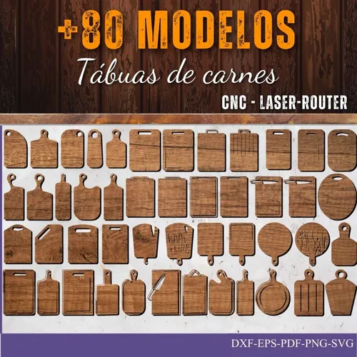 80 Modelos Tabuas Carnes CNC