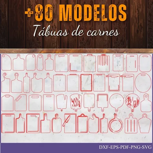 80 Modelos Tabuas Carnes CNC