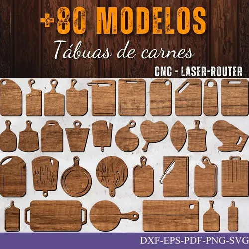 80 Modelos Tabuas Carnes CNC