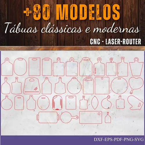 80 Modelos Tabuas Carnes CNC