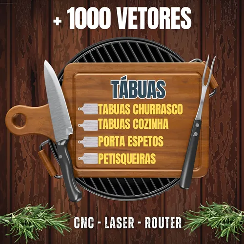 Pack 1000 Vetores Tabuas CNC