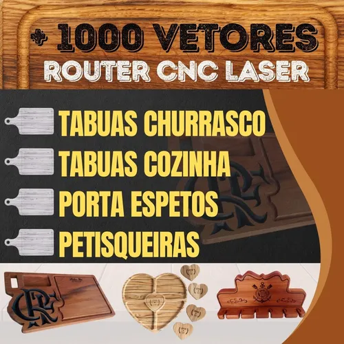 Pack 1000 Vetores Tabuas CNC