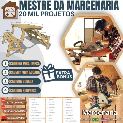 Pacote 20Mil Projetos Marcenaria