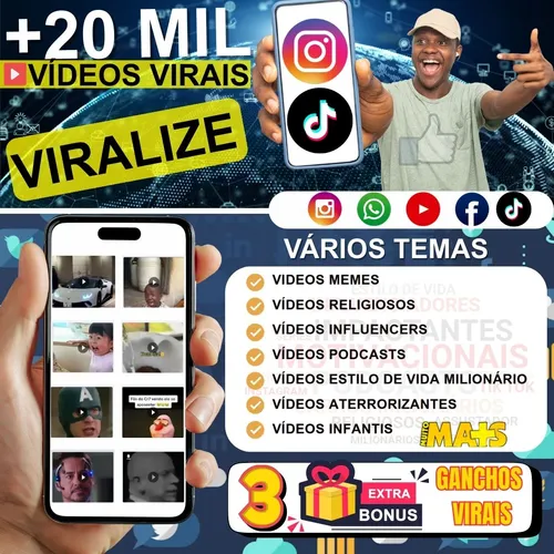 Kit 20Mil Videos TikTok Instagram