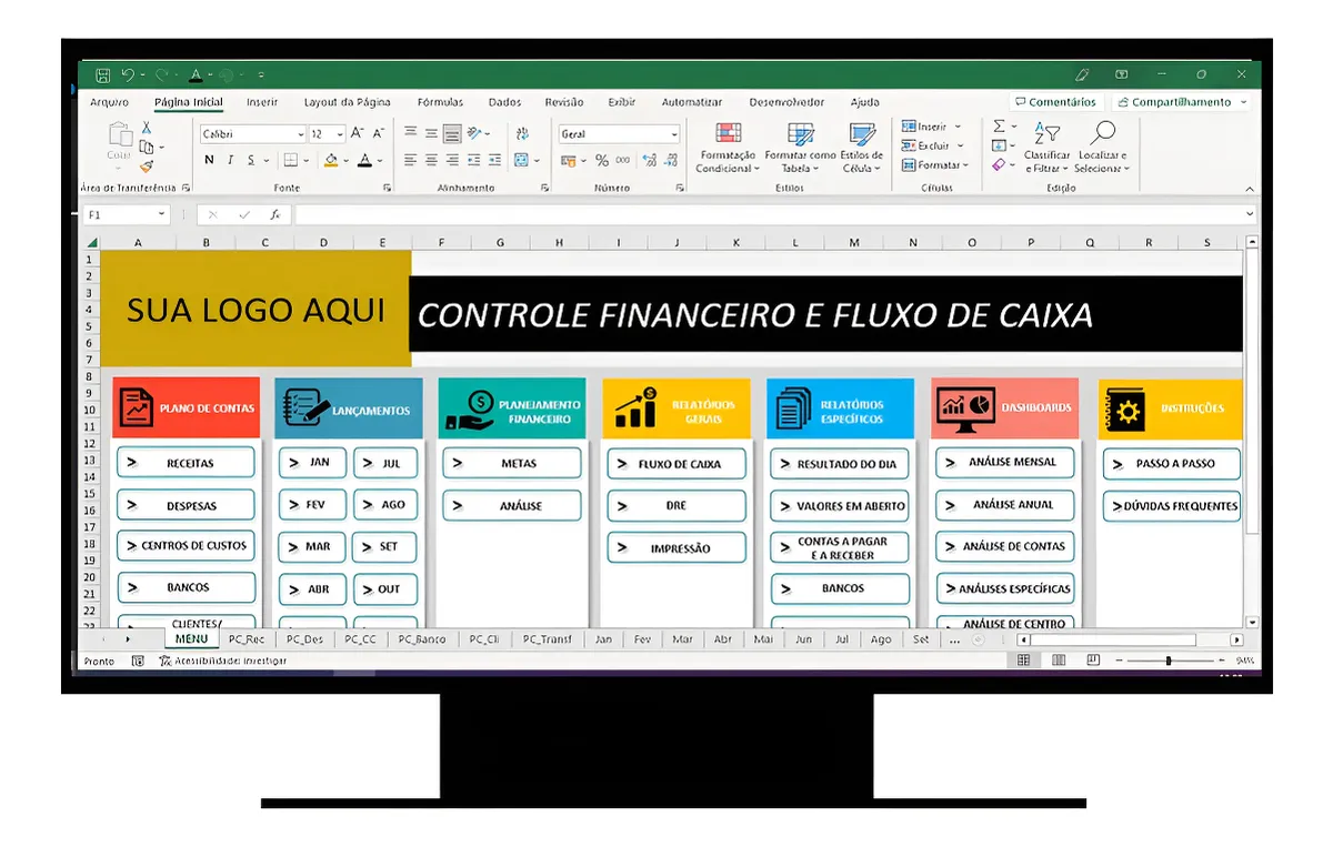 Controle Financeiro Fluxo Caixa Completo