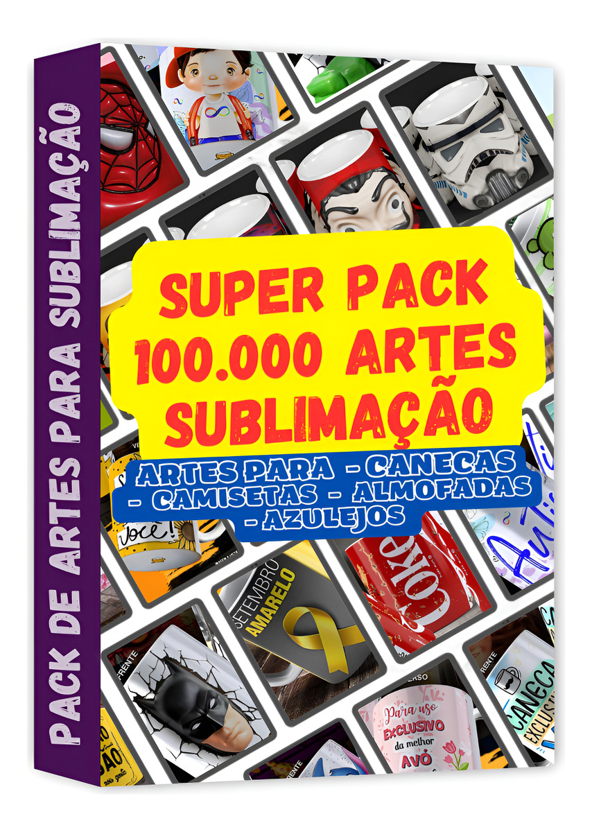Pack Canecas Atualizado 2025 - Mais De 100.000 Artes + Bônus