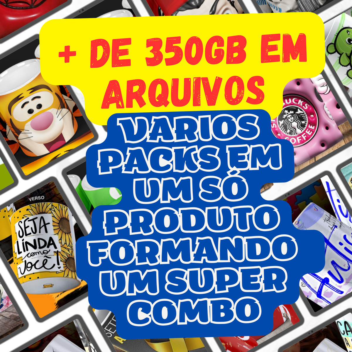 Pack Canecas Atualizado 2025 – Mais De 100.000 Artes + Bônus