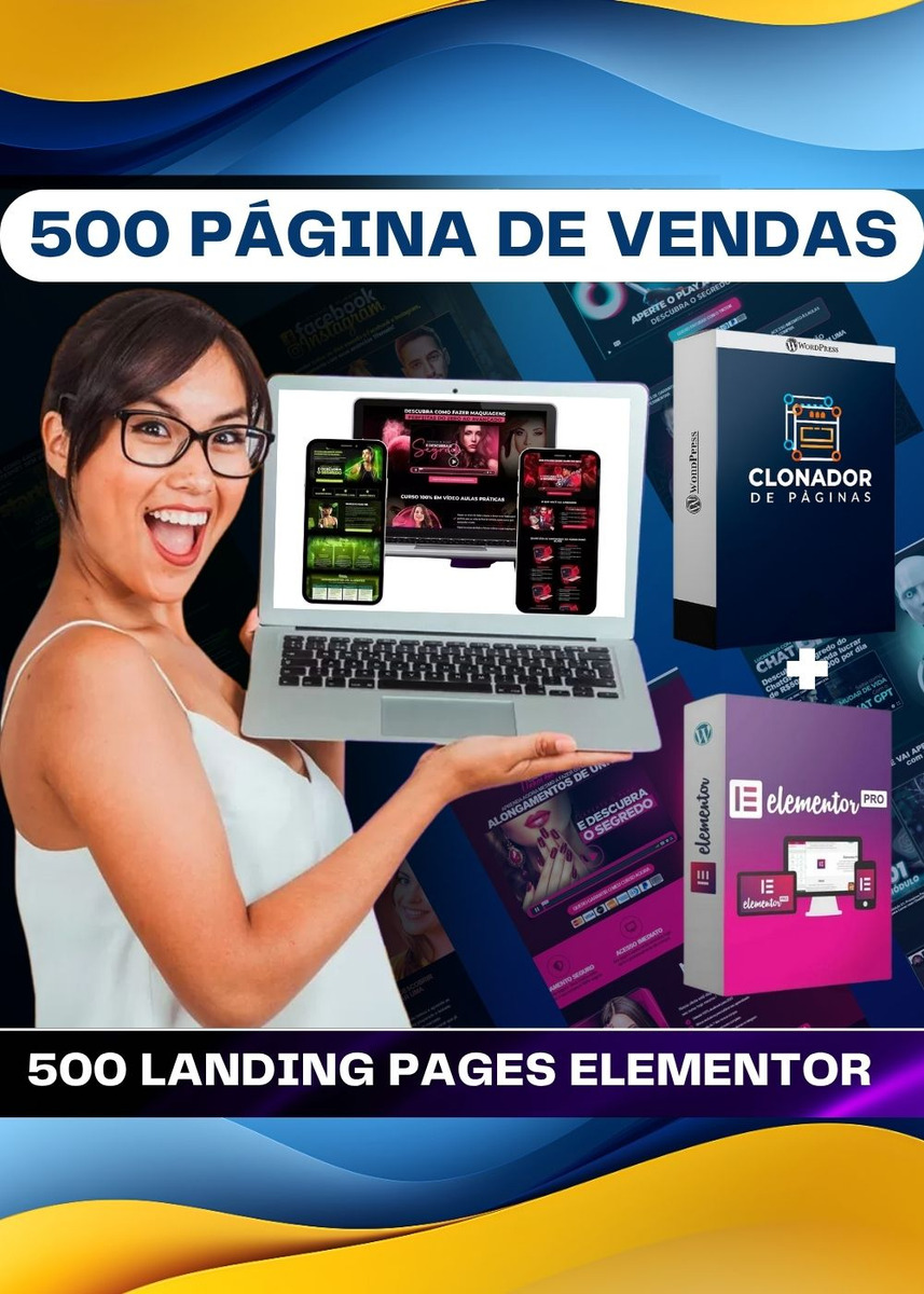 Pack Landing Pages Templates Elementor WordPress + 2 Bônus