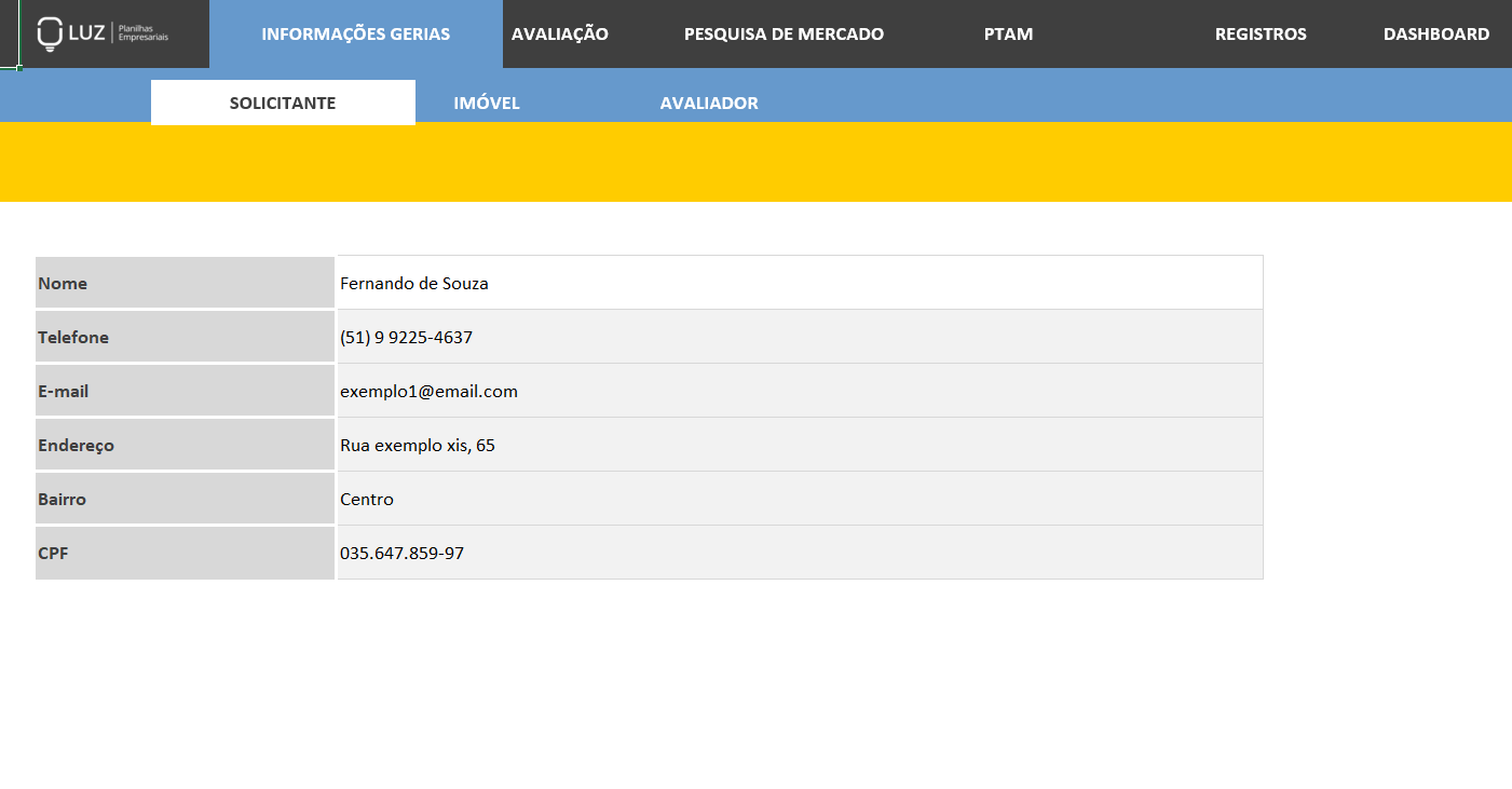 Planilha de Avaliação De Imóveis Em Excel