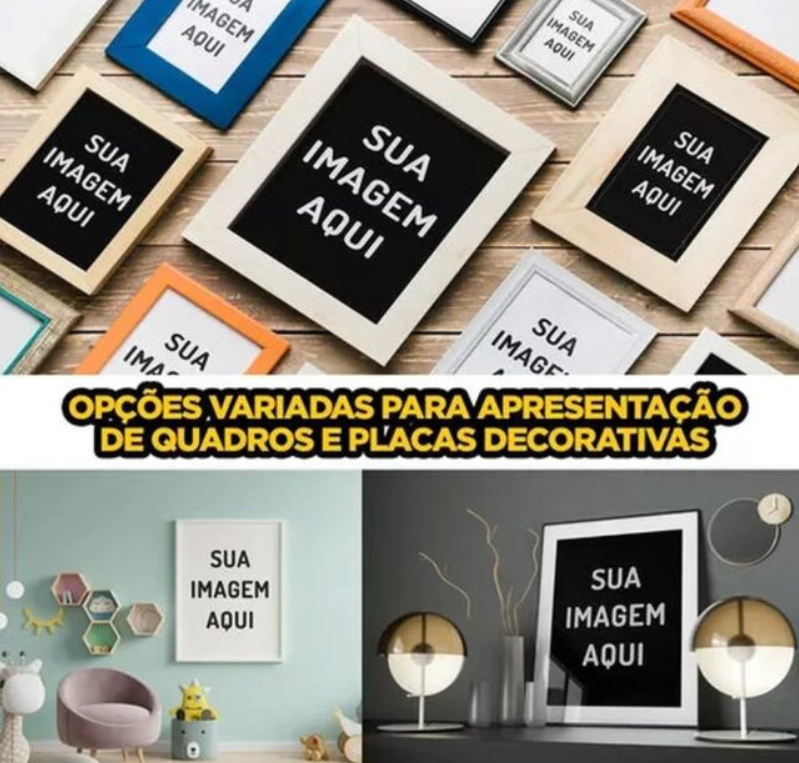 Pack De Mockups De Quadros E Placas Decorativas + Catálogos