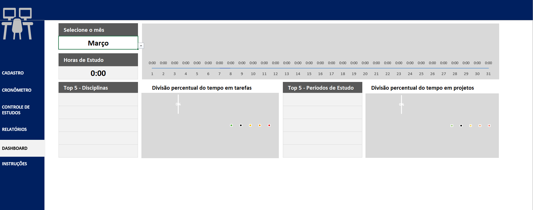 Planilha De Controle De Estudo Para Concurso Em Excel